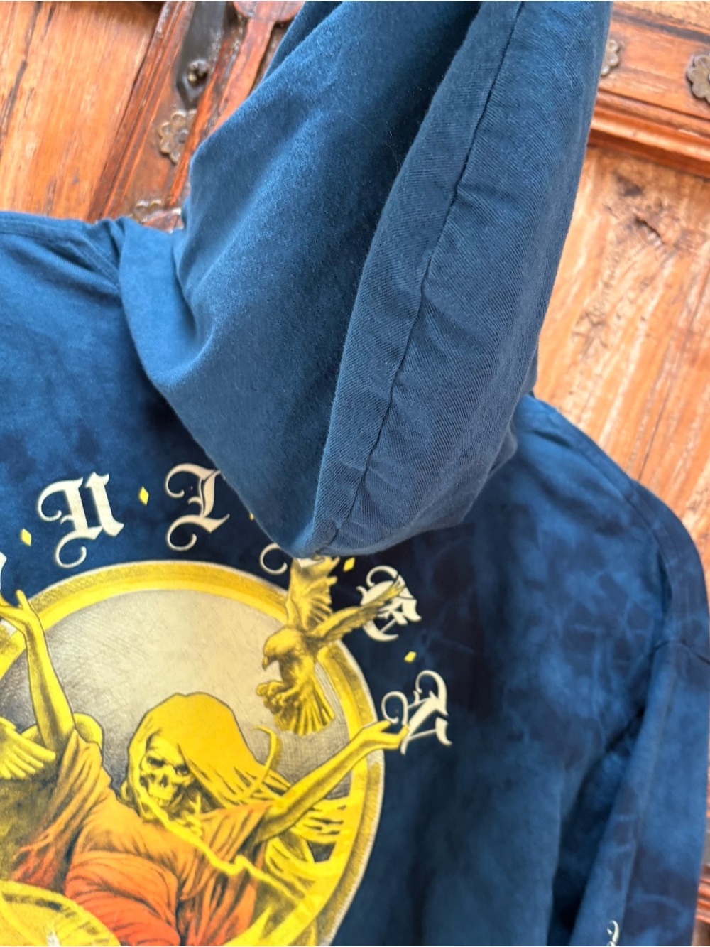 Sullen Hoodie: Art Collective Men's Long Sleeve Graphic Size M Blue Tie Dye EUC - Picture 2 of 8